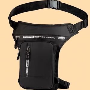 NEW 🛵 Men's Black - Waist Bag Fanny Pack Drop Leg Bag for Climbing, Cycling